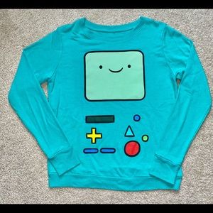NWOT Adventure Time Game BMO Print Sweatshirt!